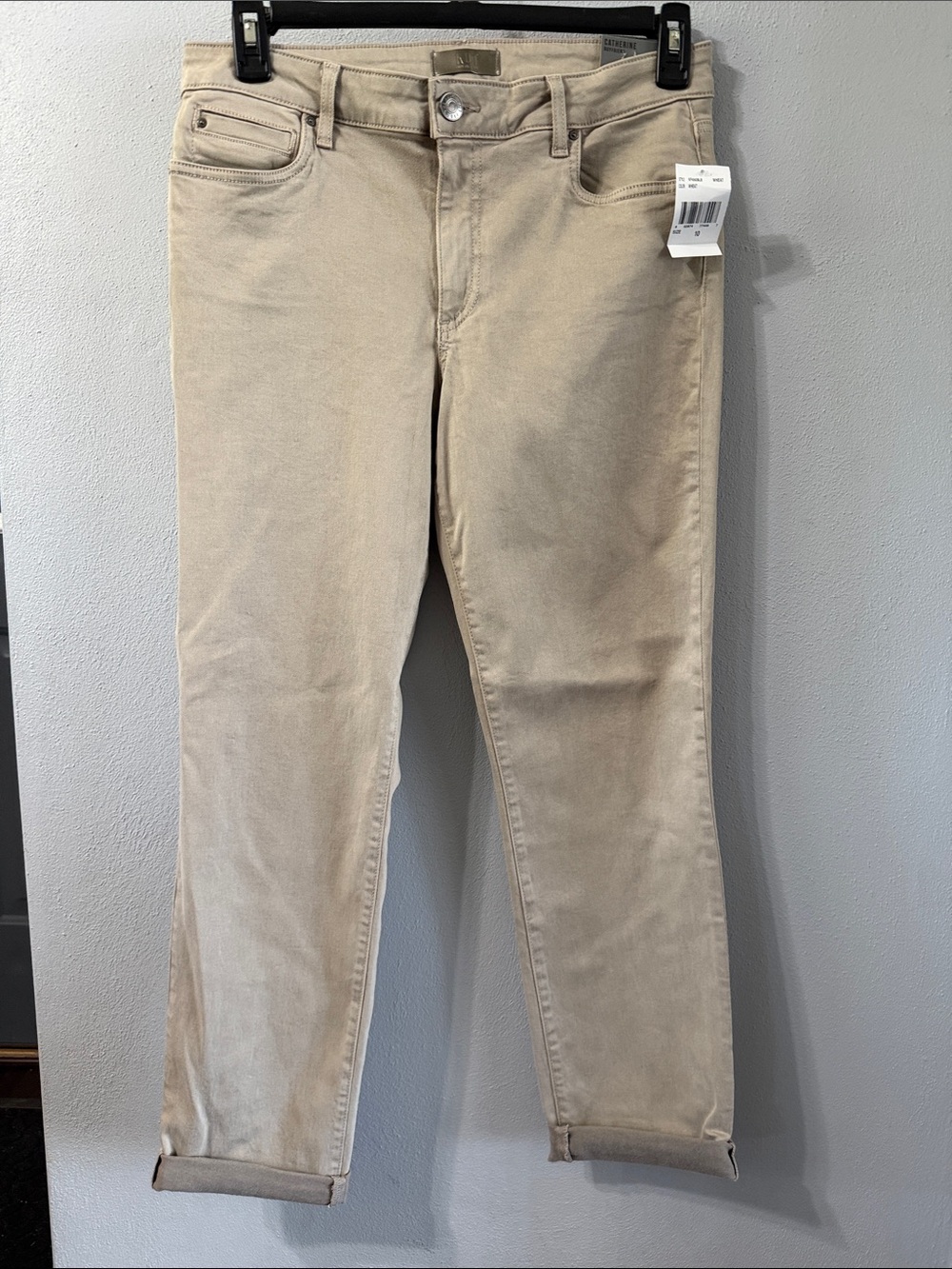 Kut From the Kloth Light Beige Cropped Slim Jeans